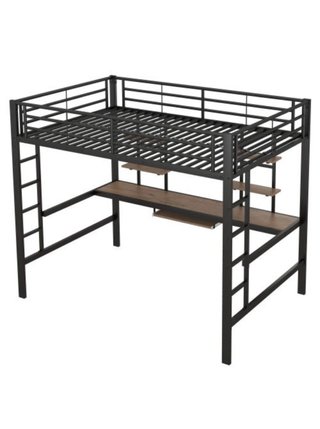 Cama Alta con Escritorio Integrado