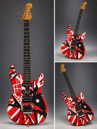 Guitarra Eléctrica EVH Frankenstrat red stripes
