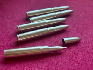 Lote de 5 Bolígrafos Réplica Bala Calibre .50 Esti