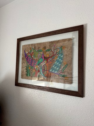 Cuadro Artesanal con Marco de Madera
