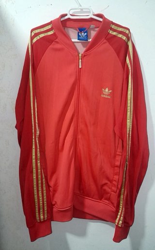 Chaqueta adidas Roja y Dorada Talla XXL