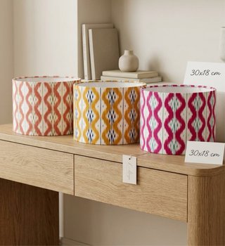 Pantalla de Lámpara  Estampado Ikat