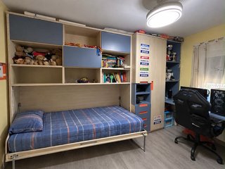 Mueble Juvenil con Cama Abatible y Escritorio