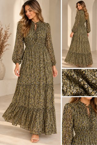 Vestido Maxi Boho Zara