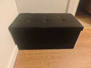 Puff Negro Rectangular