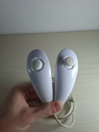 Coppia Controller Nunchuk Wii Bianchi