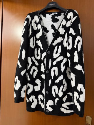 Cardigan WE WAY Bianco e Nero