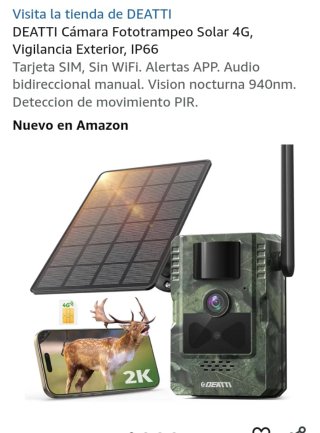 Cámara de Vigilancia Exterior Solar DEATTI