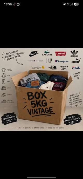 Box 5kg Abbigliamento Vintage Grado A