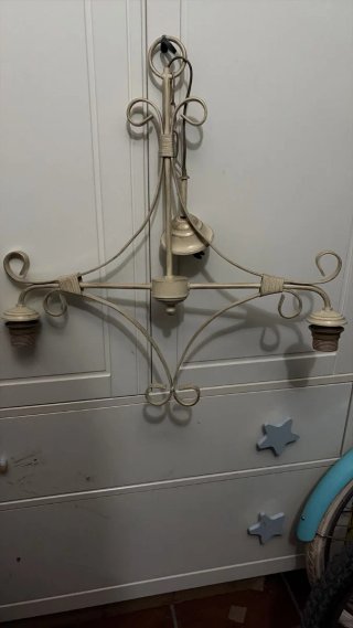 Lámpara de Techo de Metal Beige