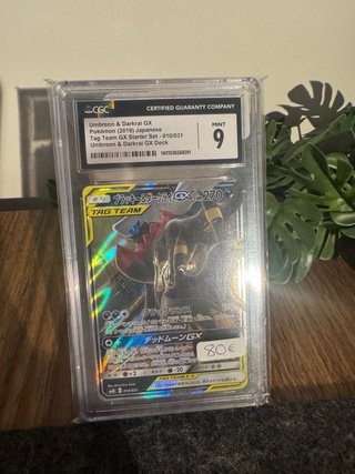 Carta Pokémon Umbreon & Darkrai GX CGC 9