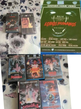 Lote de 8 películas VHS de terror