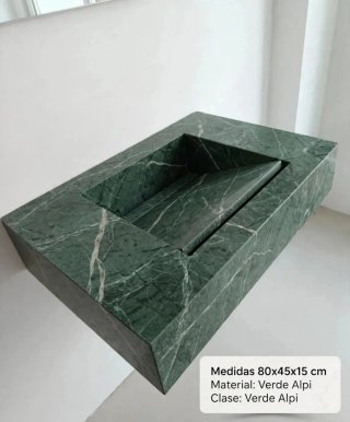 Encimera de Baño de Mármol Verde