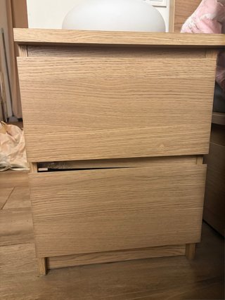 Mesilla de noche Ikea roble