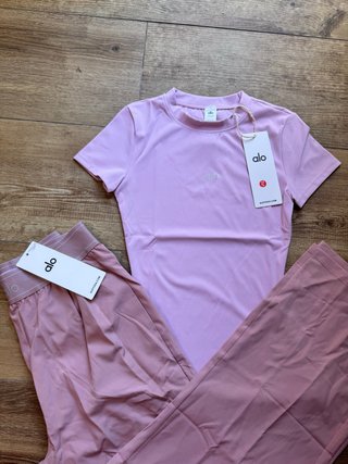 Conjunto Alo Yoga Rosa Talla S