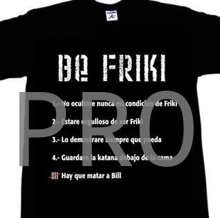 Camiseta Be Friki: Reglas Frikis (Negra, Roja) - Talla: XL, Genero: Chica