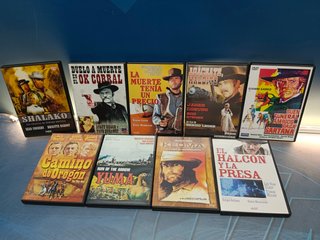 9 películas DVD, spaghetti western