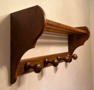 Perchero de Pared de Madera