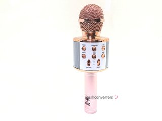 microfono vocalista ale-hop micrófono karaoke bluetooth con altavoz y luces led
