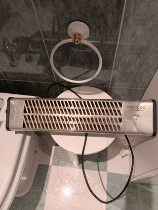 Calefactor de Baño Cecotec Plateado