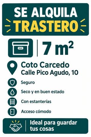 Alquiler Trastero Coto Carcedo