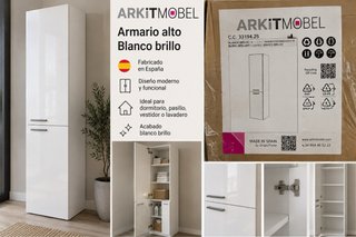 Armario Alto Arkitmobel Blanco Brillo