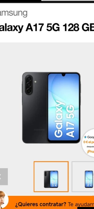 Samsung Galaxy A17 5G 128GB Negro