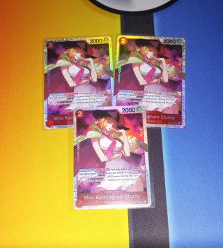 3x Stussy SR cartas One Piece EB05