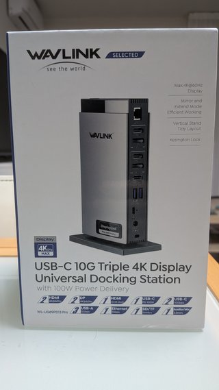 Stazione di docking Wavlink USB-C per triplo monitor 4K