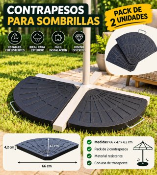 Pack de 2 Contrapesos para Sombrilla
