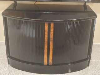 Mueble de Televisión Negro Lacado alto brillo con