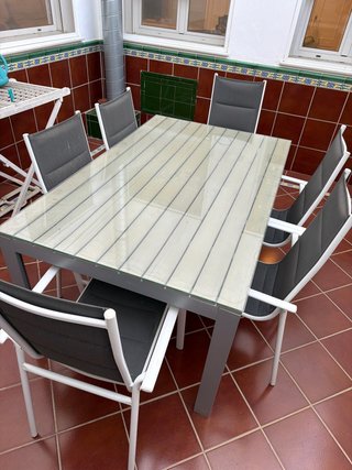 Conjunto Mesa y 6 Sillas de Jardín