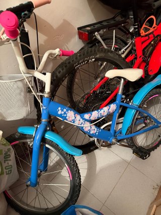 Bicicleta Infantil Azul con Cesta