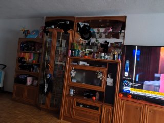 Mueble de salón de madera en 5 módulos