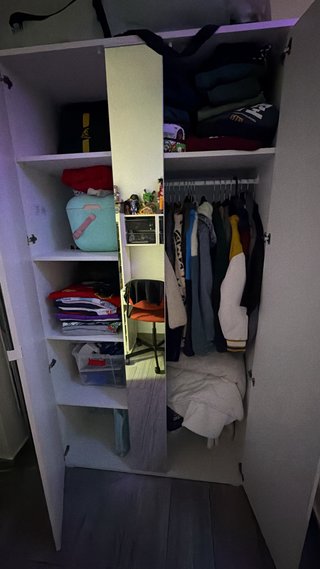 Armario Blanco de 105 cm con Espejo