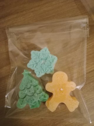 Set di 3 candele natalizie