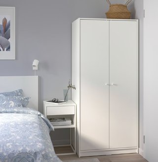 Armario Blanco 2 Puertas 79x55x176 cm