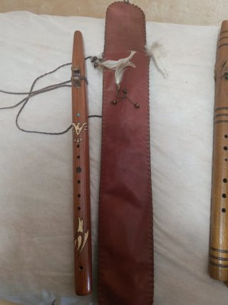 Flauta Nativa en F# con Funda de piel