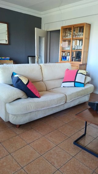 Sofá de 3 plazas beige