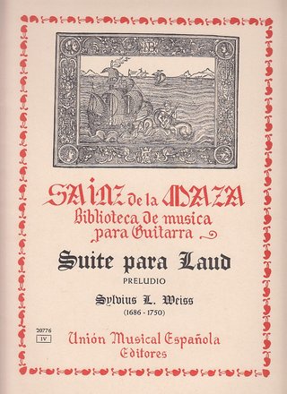 Sainz de la Maza. Suite laud (Weiss). Para guitarr
