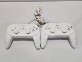 2 Nintendo Wii Oficial Mando Clasico Pro - Blanco