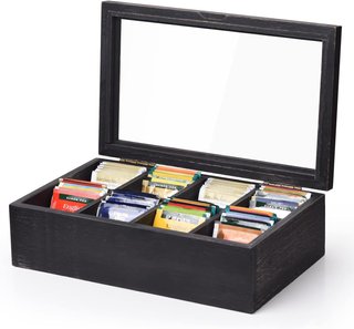 Caja Organizadora de Té de Madera 8 compartimentos