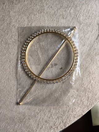 Fermasalvie per tende circolari dorate con brillantini