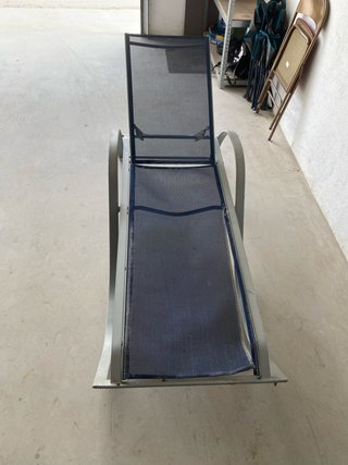 Regalo Tumbona de metal azul