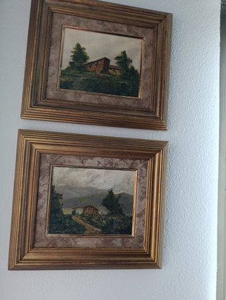 Set de 2 Pinturas al Óleo sobre Tela