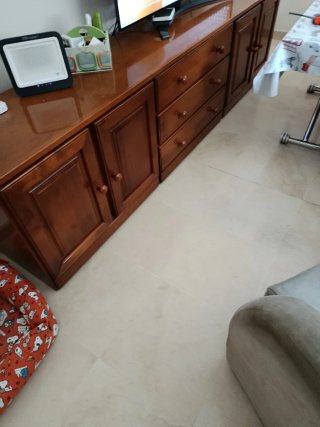 Mueble de TV de madera, largo 240cm y ancho 43cm