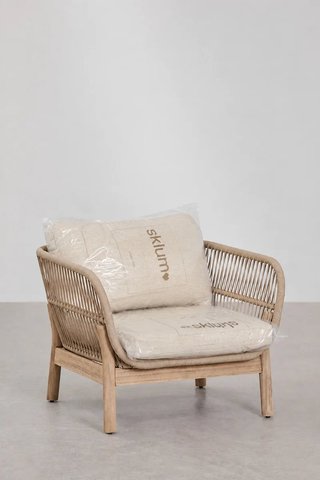 SKLUM Sillón Jardín Karvia Acacia Cuerda Trenzada