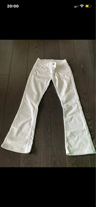 Pantalón vaquero elástico blanco
