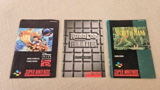 Lote 3 Manuales SNES: Pinocho, Robocop, Mana