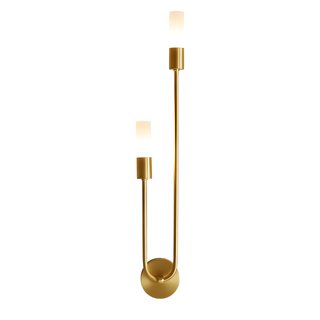 Aplique de pared en U dorado